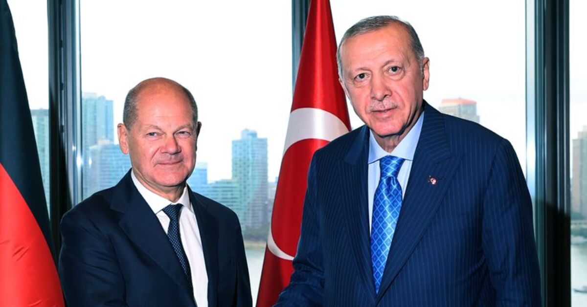 Cumhurbaşkanı Erdoğan, Almanya Başbakanı Scholz’u kabul etti
