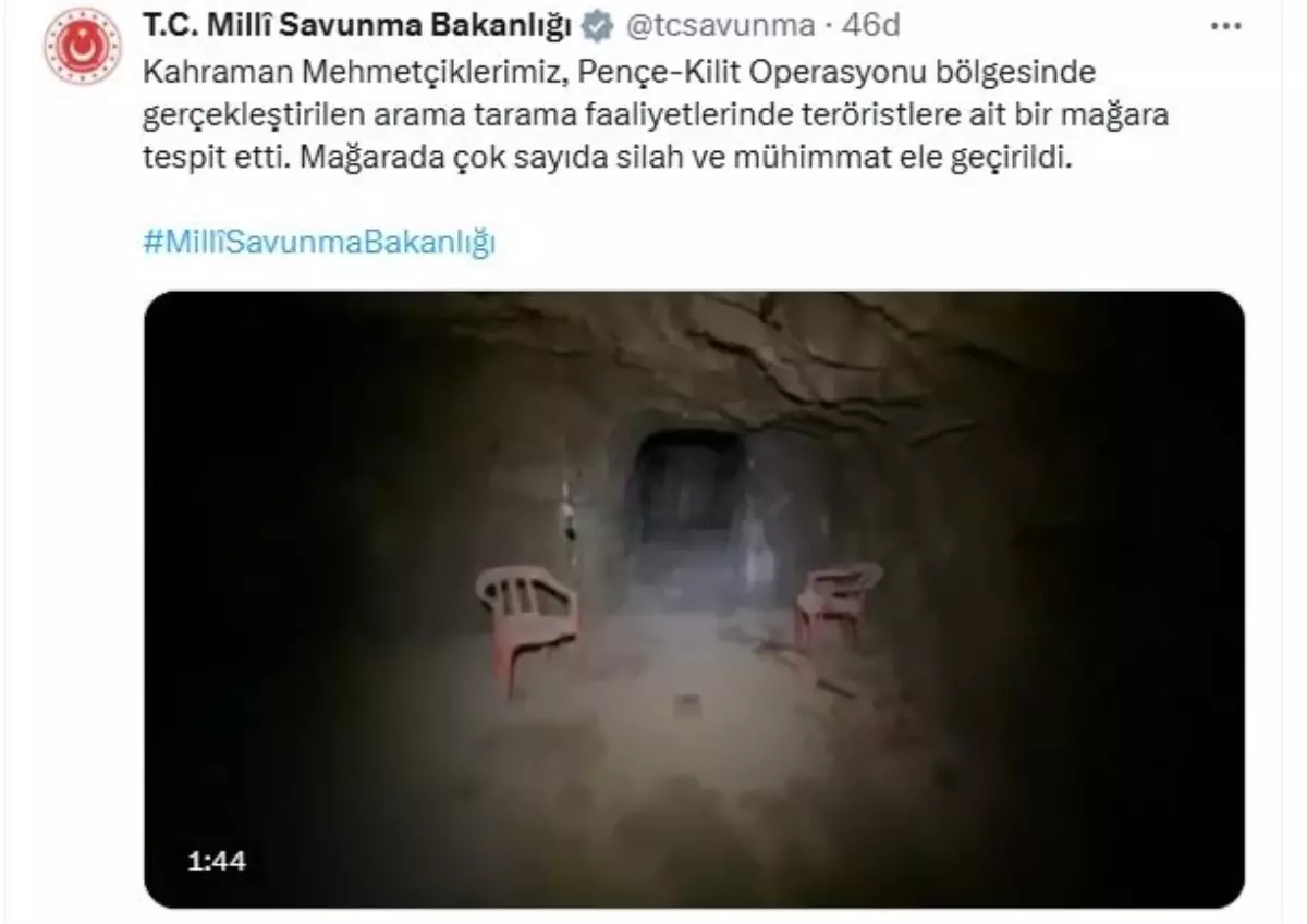 Pençe Kilit Operasyonu’nda Teröristlere Ait Silah ve Mühimmat Ele Geçirildi